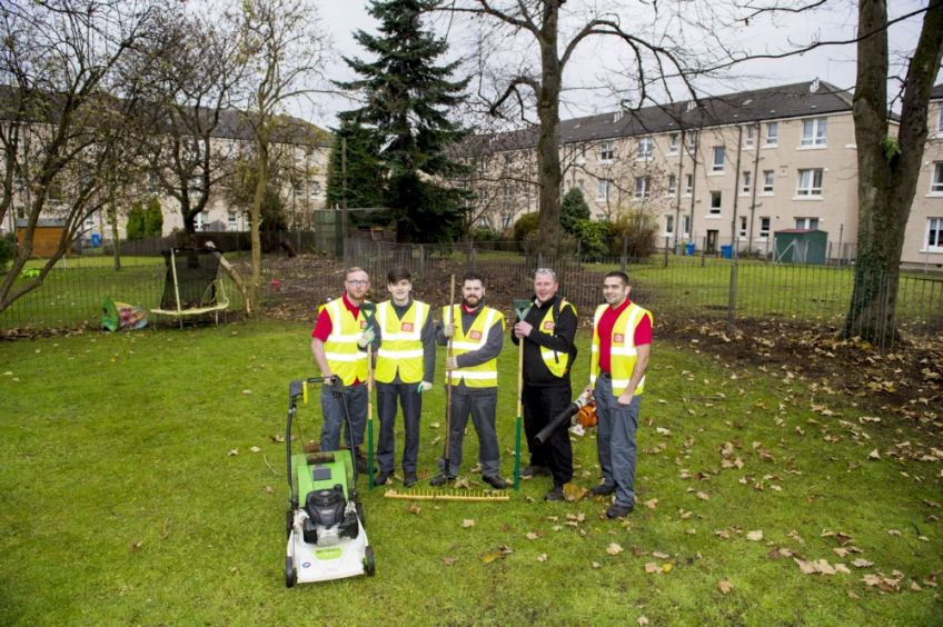 Neighbourhood Environmental Team group backcourt