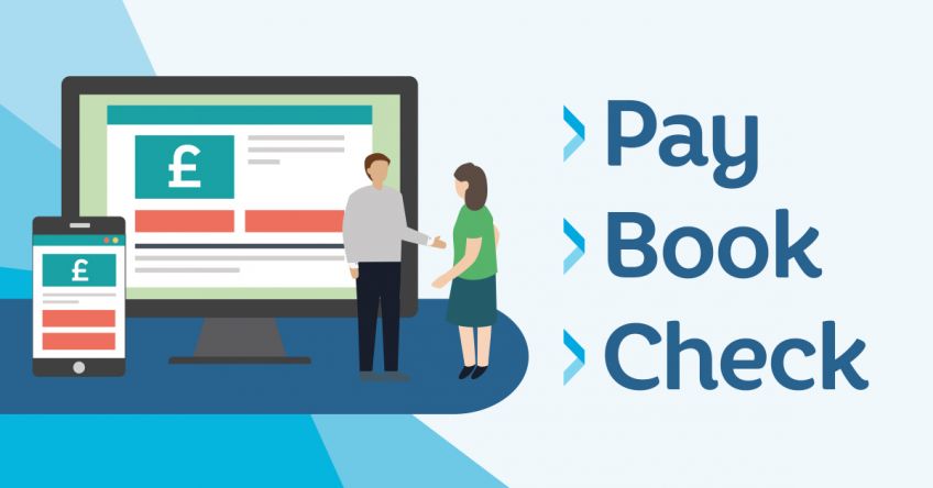 Pay Book Check page graphic